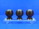 黑檀大如意供杯 (3個一組)